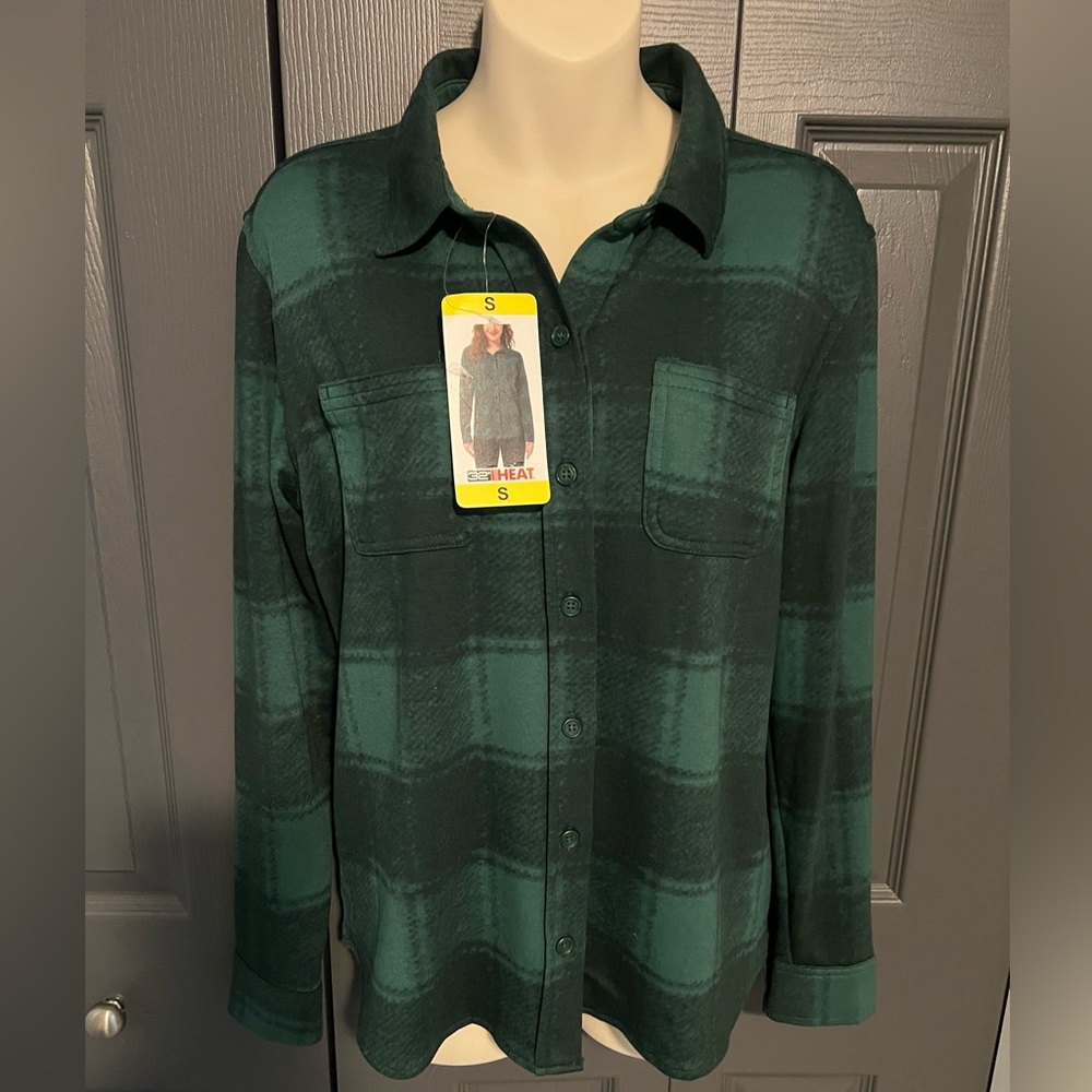 49/ 32 degree heat plaid button down shirt